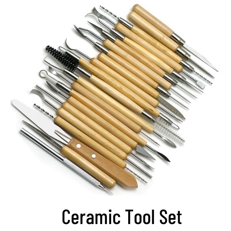 22-teiliges Holz-Ton-Skulptur- und Schnitzwerkzeug-Set