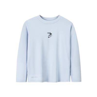 3 Marke T-Shirt Bequem Lässig Sport Schnelltrocknend Langarm Kinder Tops Steinblau N32512364GS-002
