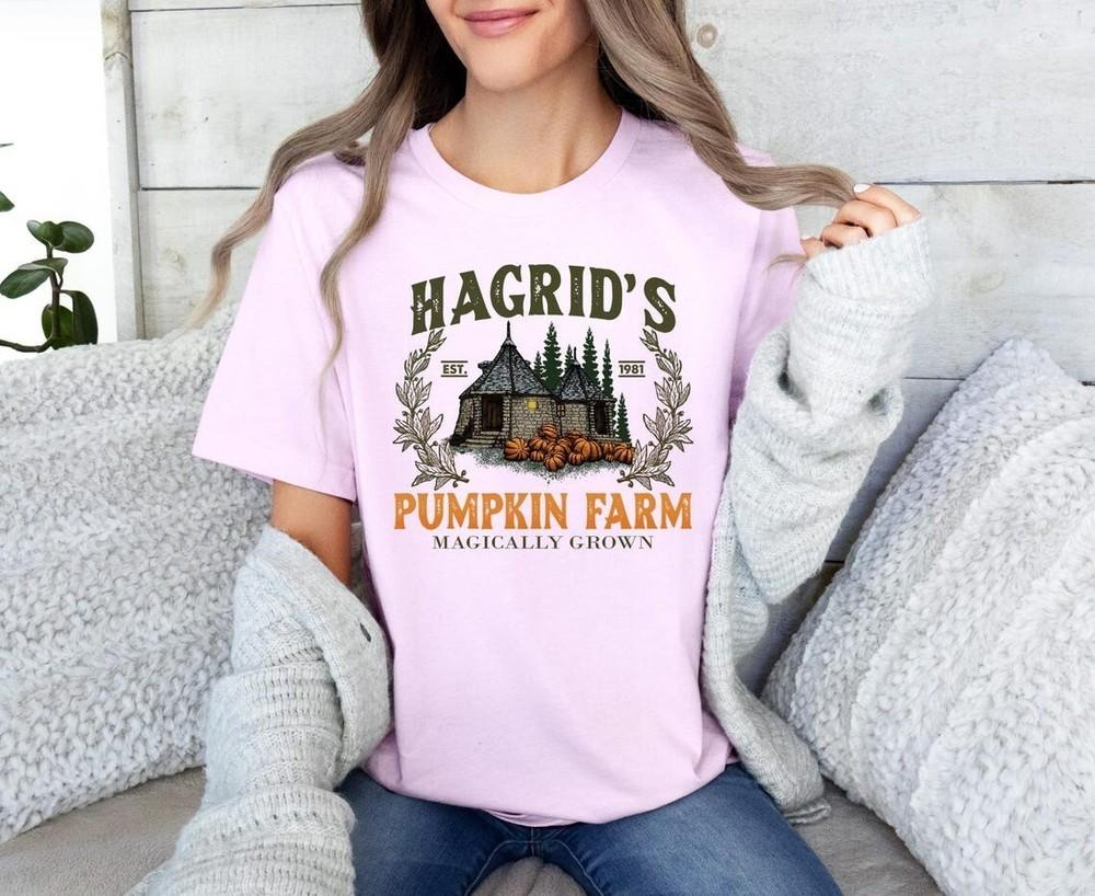 Hagrids Pumpkin Patch T-Shirt, Hagdrids Farm Shirt, Pumpkin Thanksgiving Tee Unisex T-Shirt XXL