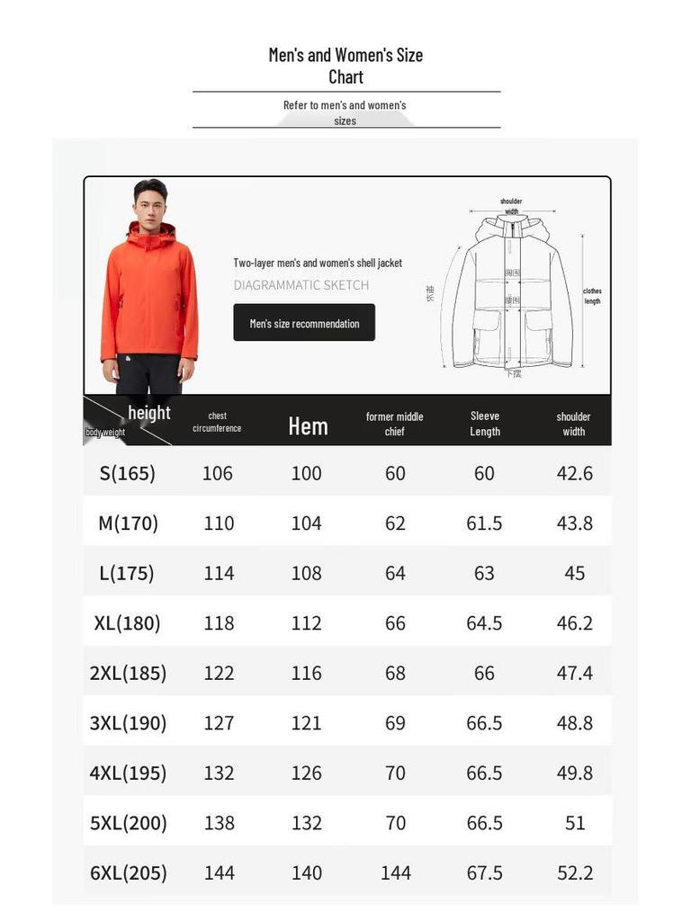 SCALER Men's Two-Layer Outdoor Jacket F2615341
