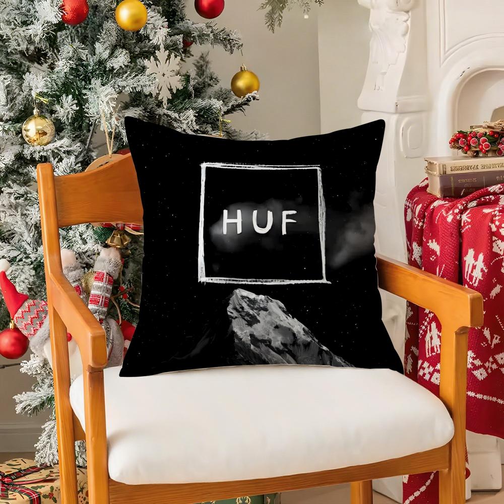 Skateboard Aesthetic Design HHUF Pillow Case Silky Short Plush With Invisible Zipper Dustproof Sofa Cushion Cover