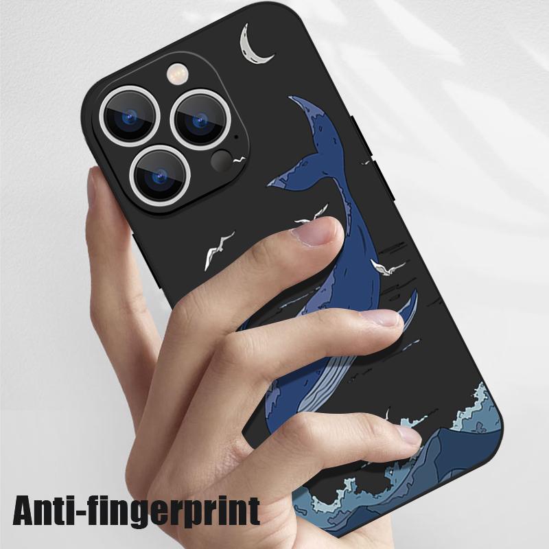 Shark Animal Patterned Phone Case For Samsung Galaxy S25 Ultra S24 S23 S22 Plus S21 FE A15 A16 A35 A36 A54 A55 A56 5G Shockproof Soft TPU Lanyard Case