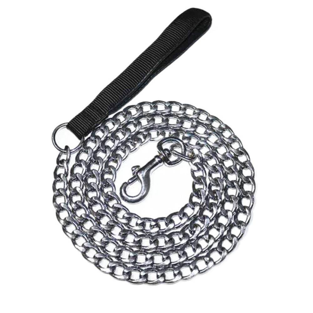 Trela para cão, trela para cão de corrente de ferro anti-mordida mais espuma anti-estrangulamento para cão pequeno, médio e grande, corrente para cão, corrente de metal para cão