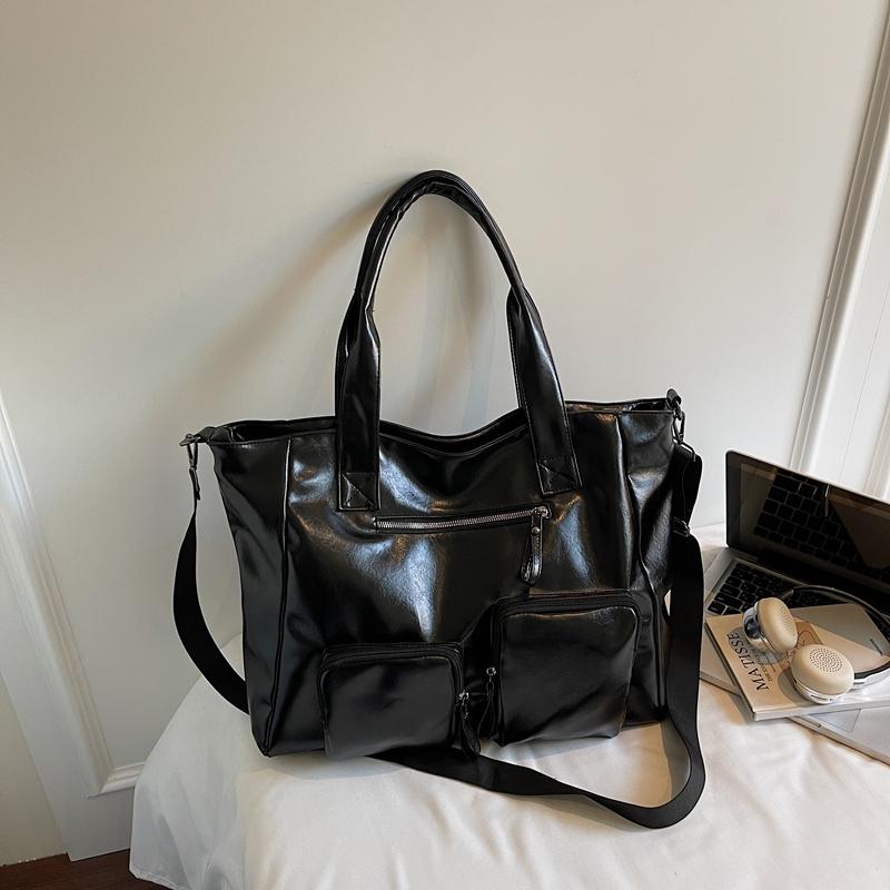 Geantă de umăr de mare capacitate, geantă de călătorie din piele moale, geantă tote pentru femei