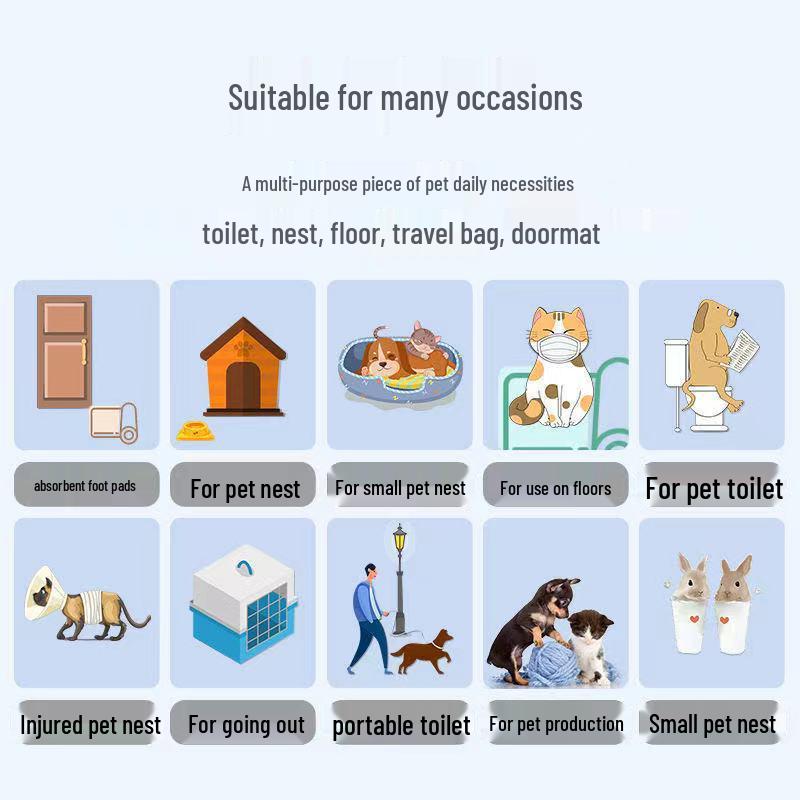 Pet Deodorizing Absorbent Dog Diapers - Thick Disposable Urine Pads for Dogs