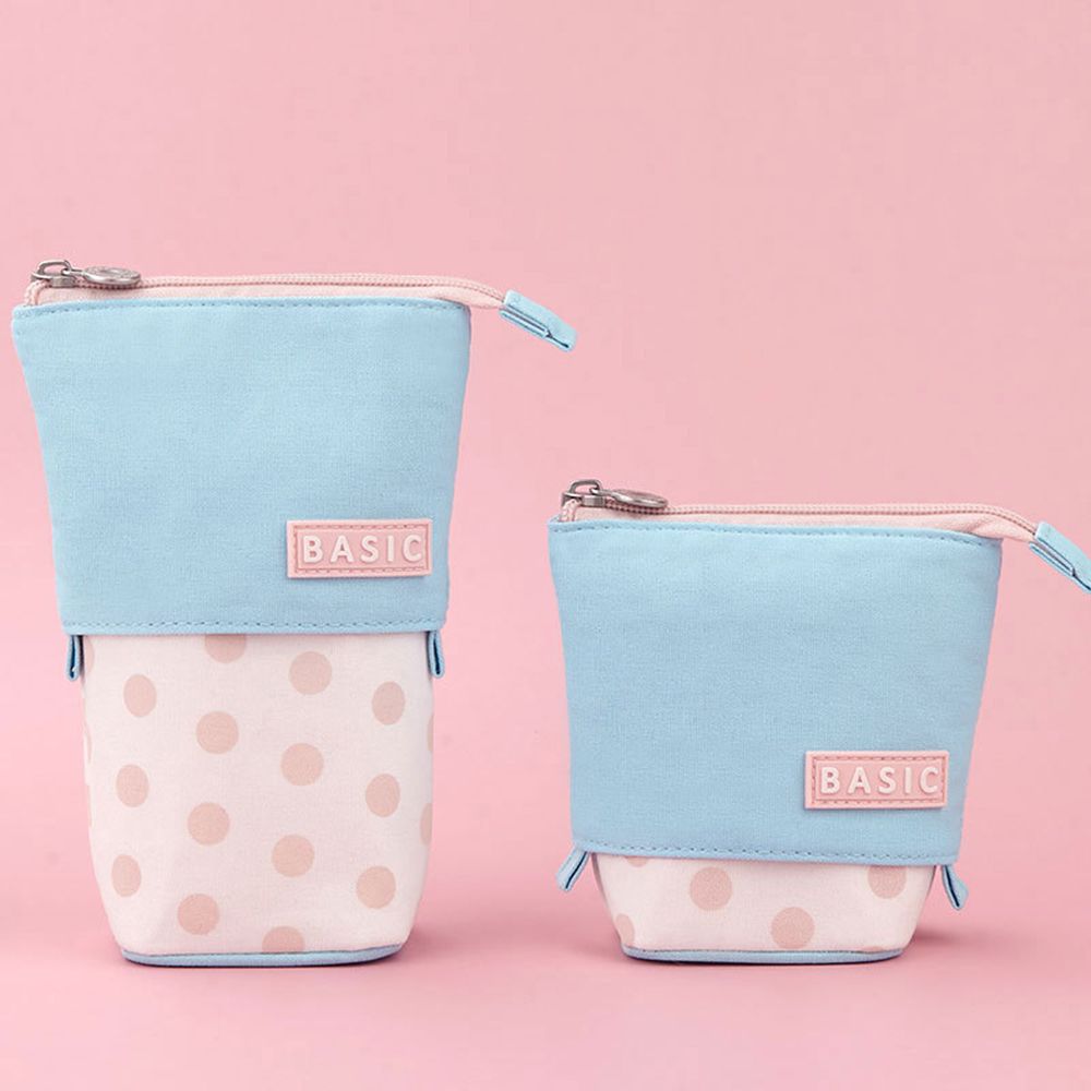 Large Capacity School Supplies Makeup Pouch Pencil Case Zipper Storage Box Telescopic Pen Bag