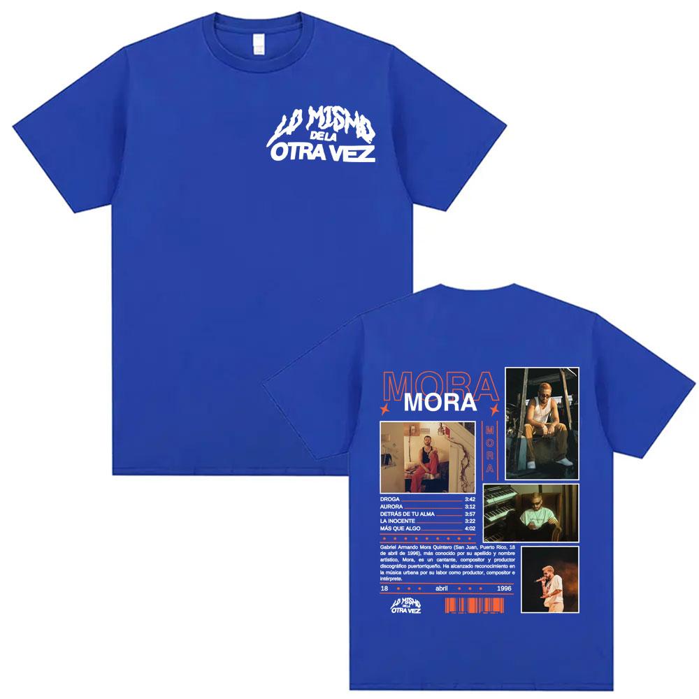 2025 Summer Rapper Rapper Mora Lo Mismo Dela Otra Vez Tour Merch Men Fashion Hip Hop Vintage 100 Pure Cotton Printed Tshirt