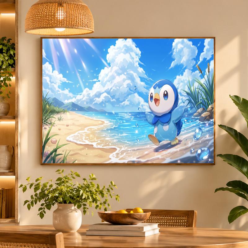 5D Diamond Painting Piplup DIY Full Drill Diamond Art Kit Home Decoration