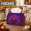 1pc Dark Cosmic Magic Tissue Box - Halloween Pumpkin Napkin Dispenser, Thick Polyester with Glowing Pumpkin Lantern Mystical Swirl, Ideal Spooky Home
