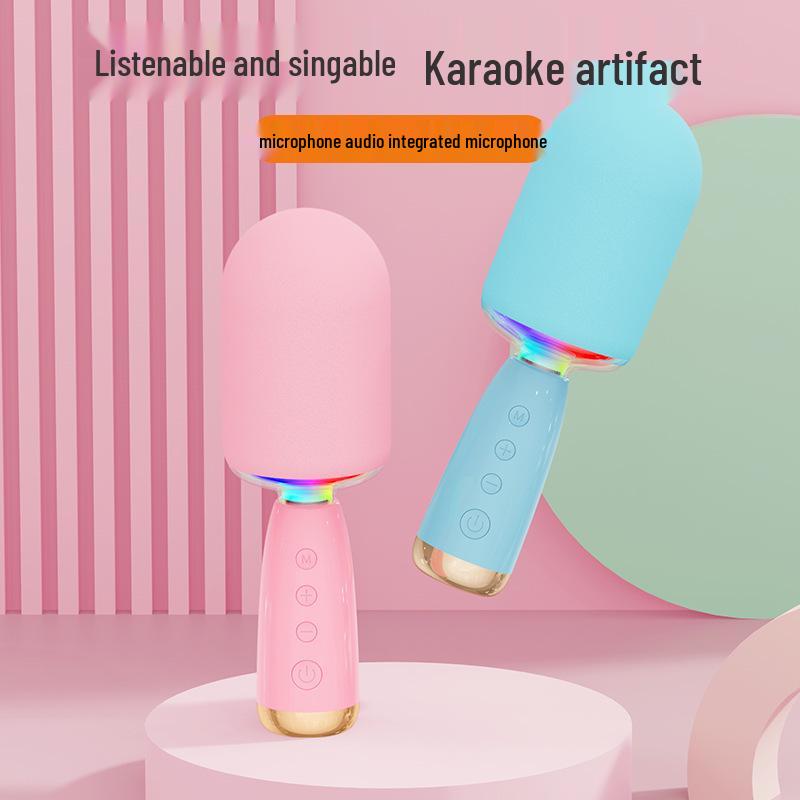 Wireless Bluetooth Microphone Speaker for Home Karaoke and Kids' Entertainment