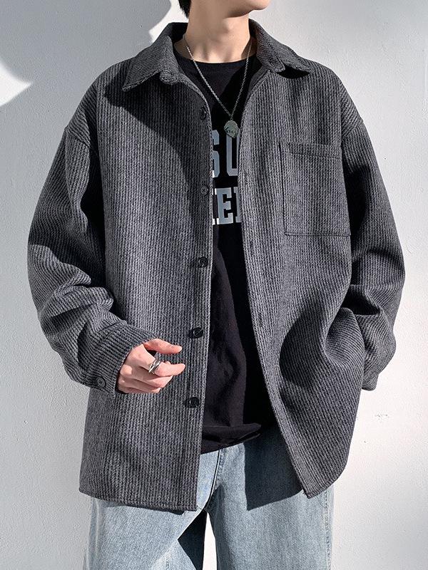 Men's Wool Coats - New Spring/Autumn Styles, Loose Fit, Retro, High-End Trendy Casual Lapel Jackets