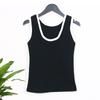 Women's Scoop Neck Sleeveless Tank Top Slim Camisole Summer Cotton Solid Color Casual Layering Basic Daily Undershirt Vest