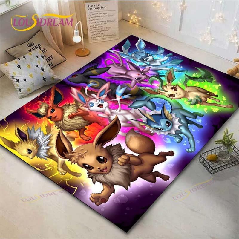 Pokémon Pikachu Teppich Wohnzimmer Schlafzimmer Bettvorleger Arbeitszimmer Computerstuhl Heimtextilien Fußmatte Teppich