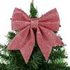 21cm Big Christmas Glitter Bows Xmas Tree Hanging Ornaments Topper 2024 Christmas Decoration for Home Navidad 2025 New Year Gift