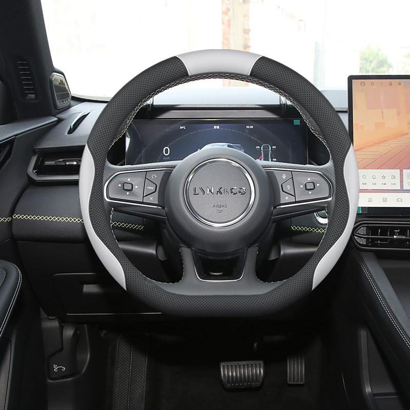 Lynk & Co 03 Steering Wheel Cover: Non-slip, Odorless, Stitch-Free Interior Upgrade 0102050609.