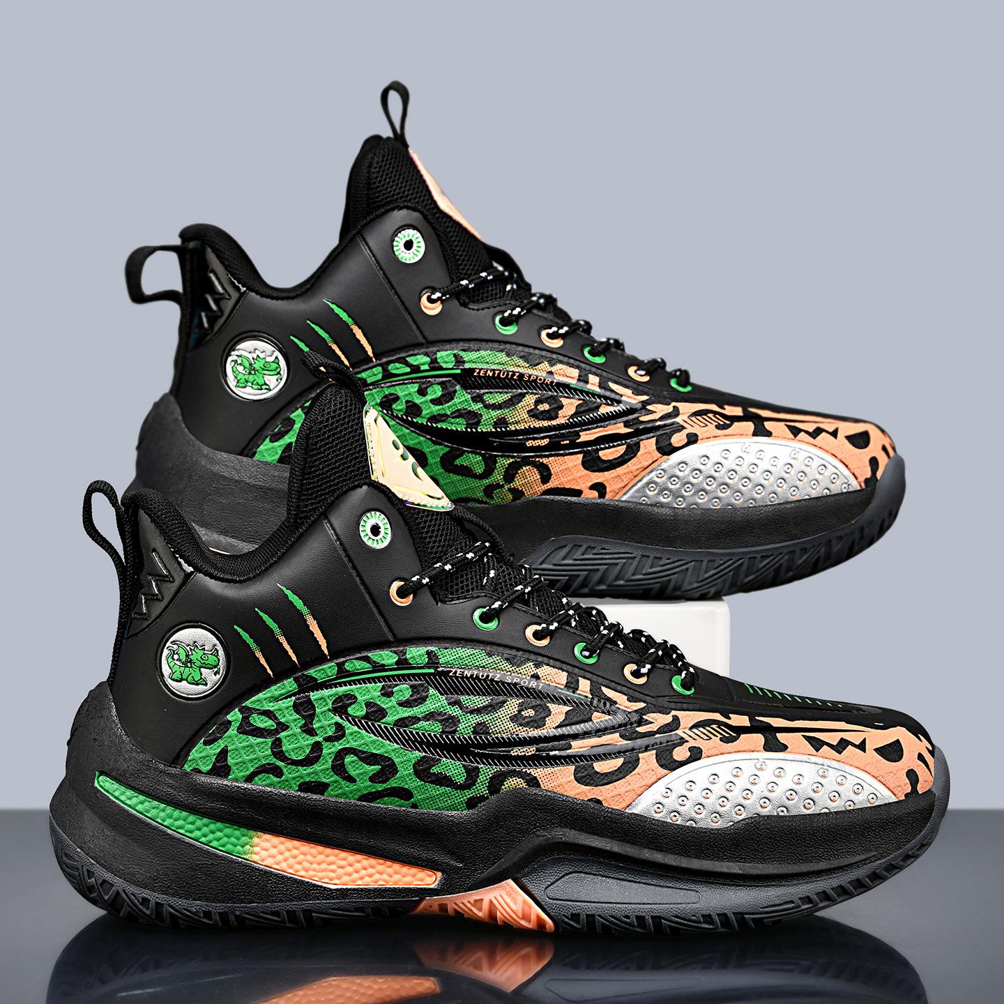 

Men s and women s mandarin duck basketball shoes practical boots cement floor children s youth leather surface student training sports shoes 45