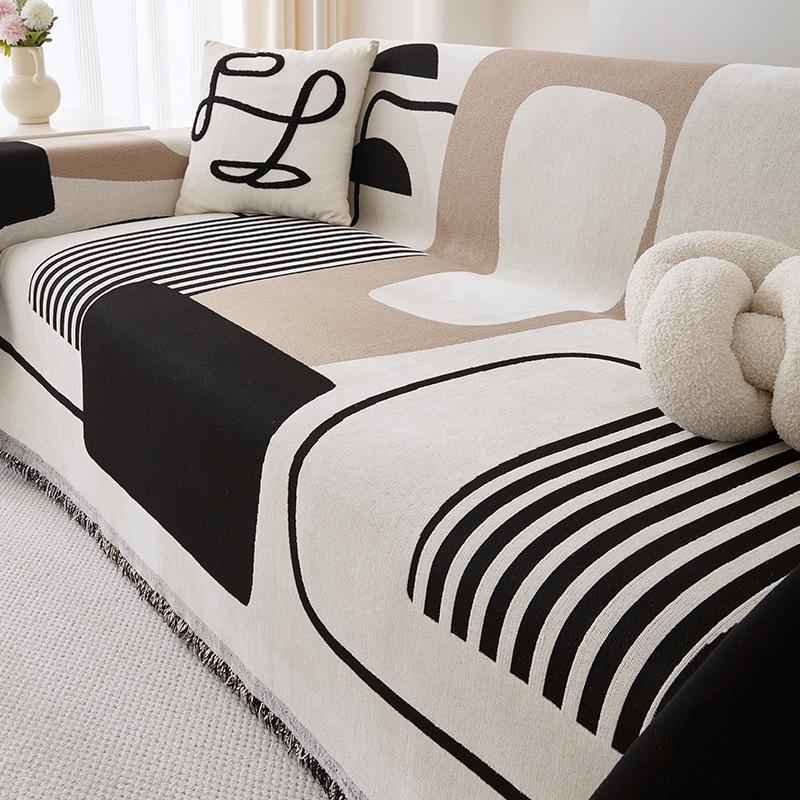 Chenille sofatrekk universal sofahåndkle støvtett sofa putetrekk anti-katt ripebeskyttelse sofateppe teppe