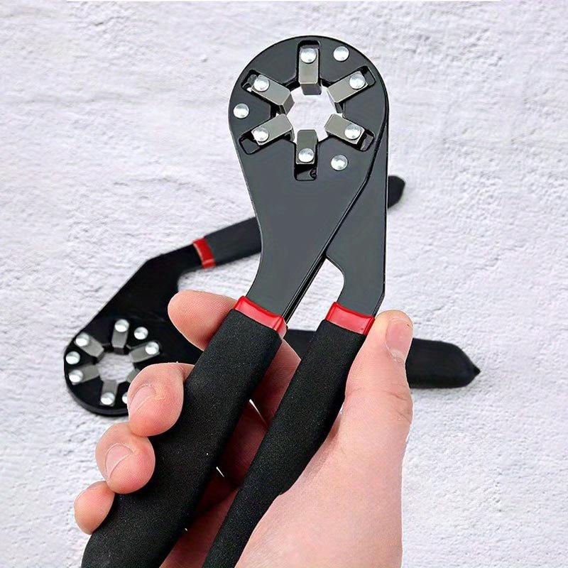 1ks Multifunkční magický nastavitelný klíč, vnější šestihranná kruhová svorka, může držet vnější šestihranný klíč, univerzální w