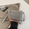 Women's Small Square Bag With Diamonds Shoulder Crossbody Bag