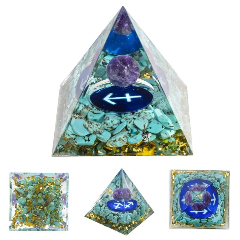 Zodiacs Orgone Pyramid Zodiacs Healings Crystals Stone Chakras Reiki Orgonite Crystals Pyramid Lucky Energys Home Decors