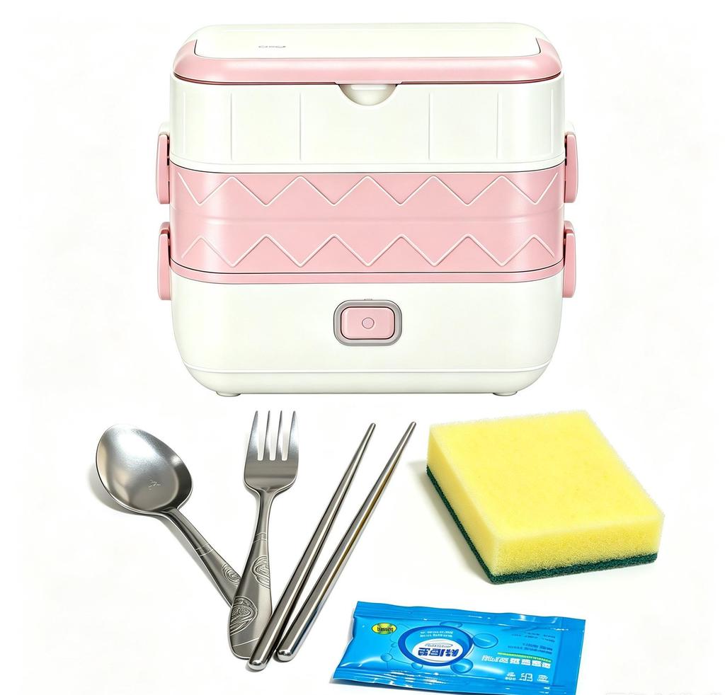 Portable Electric Lunch Box for Heating, Steaming, Cooking, and Warm Food Storage - Ideal for Office Workers