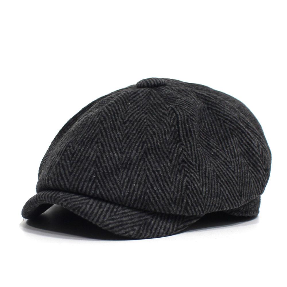 Кепка-восьмиклинка новая пуговица женская восьмиугольная шляпа мужская полиэстер хлопок ретро восьмиклинка берет Adjustable