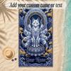 Fox Theme Soft Beach Towel Personalized Custom Name Text Towel Portable for Beach Pool Travel