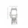 Stainless Steel Lucky Cat Keychain Unique Outdoor Travel Design Portable Hook Creative Pendant Functional and Cute for Bags