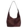 Retro Suede Underarm Bag Women's Autumn New Simple Large-capacity Commuter Shoulder Bag Fashionable Tote Bag