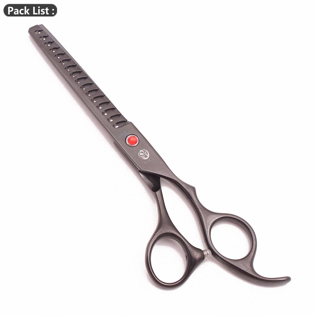 Nůžky na stříhání psů Purple Dragon 6,5" 7" Nerezové zahnuté nůžky Profesionální zvířecí nůžky Chunker Efilační nůžky Z3002