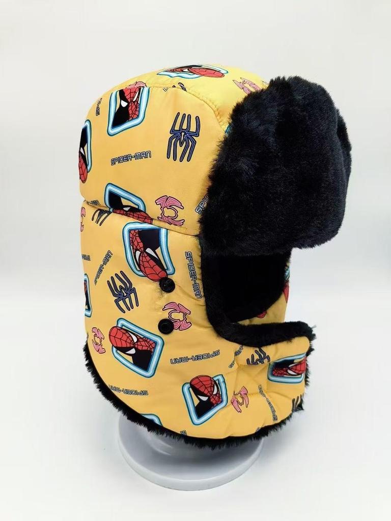 Winter Kinder Radmütze: Fleecegefüttert, Winddicht, Warmer Ohrenschutz, Dicke Lei Feng Mütze