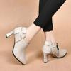 Pointed Design and Sensory Single Shoes for Women's 2024 New Niche Design Commuting Medium Heeled High Heeled Single Shoes Mujer