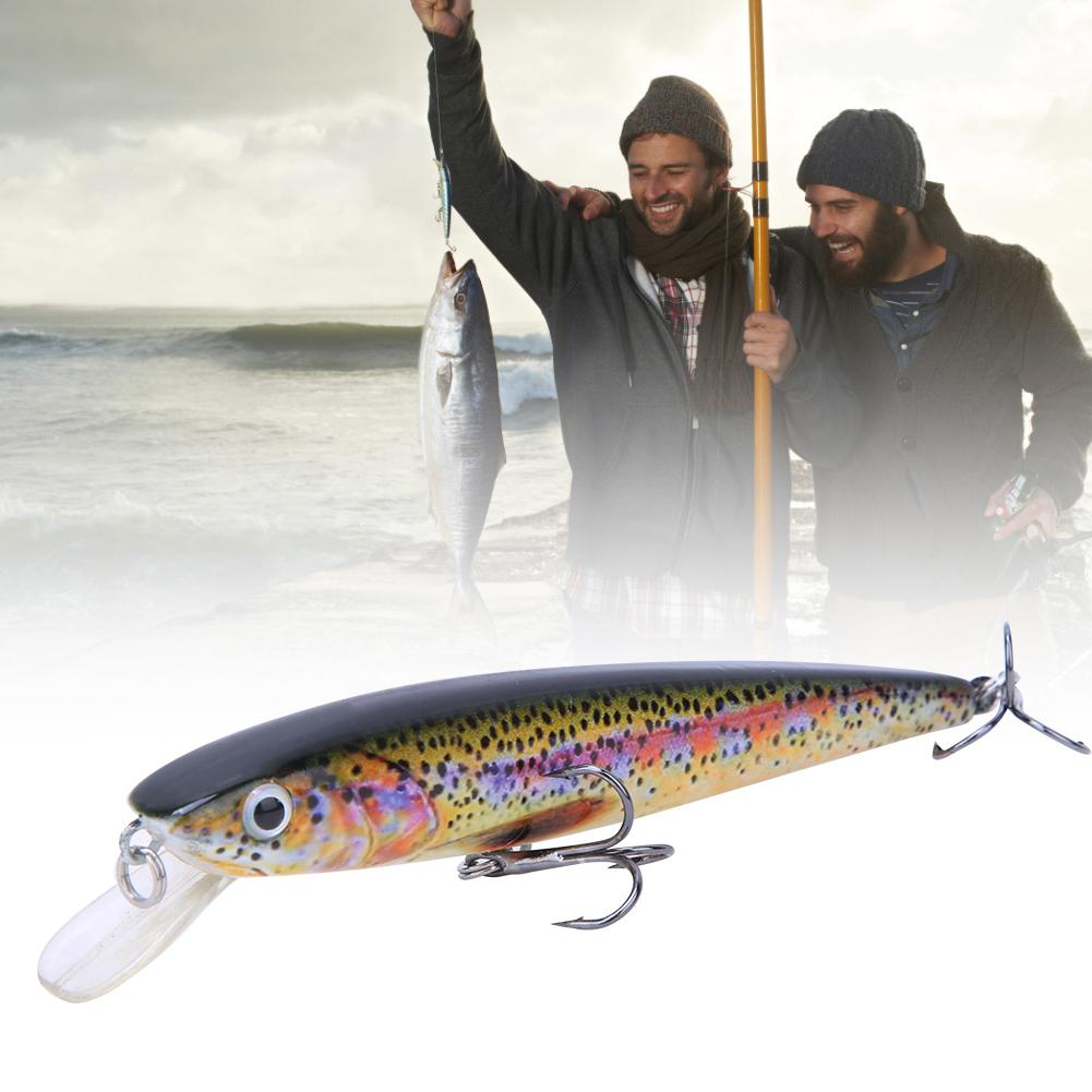 11CM Plastic 3D Fish Eye Minnow Lifelike Artificial Hard Bait Fishing Lures Tackle Accessory