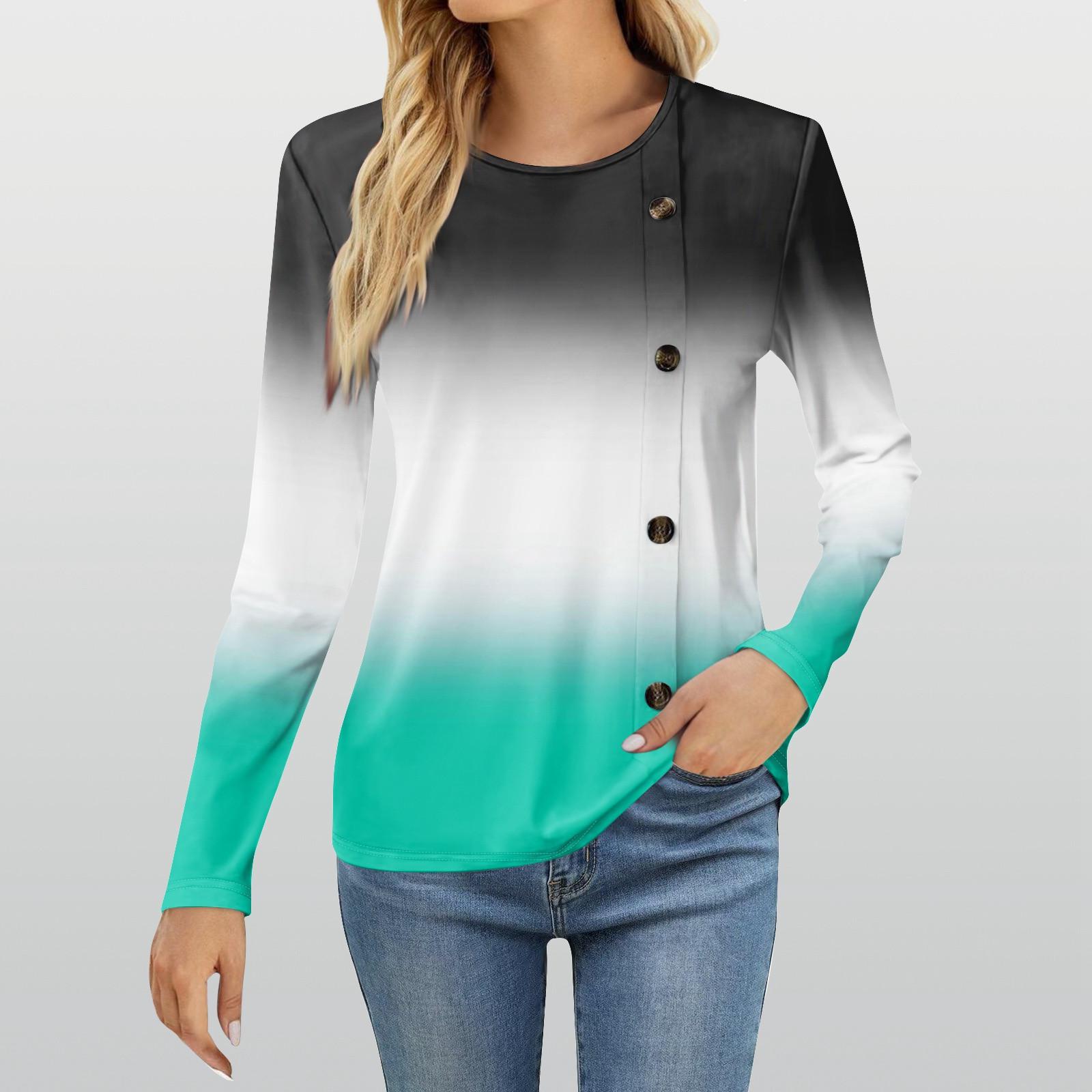 

Женская модная повседневная футболка с круглым вырезом и длинным рукавом с принтом, женская футболка XL