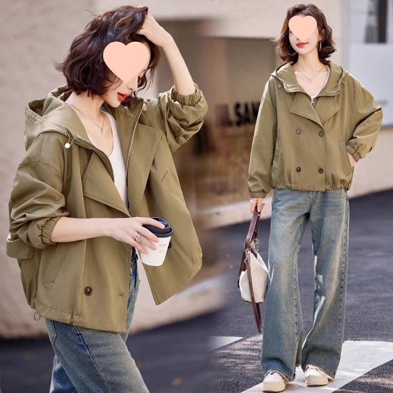 

Модный женский тренч с капюшоном для миниатюрных женщин - Стильный дизайн для весны/осени