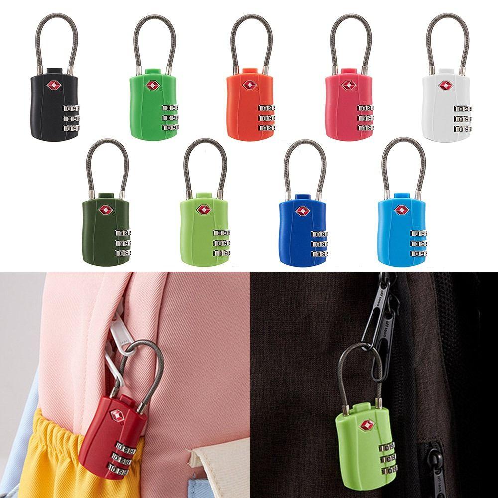 

Colorful Customs Password Lock TSA Suitcase Luggage Coded Lock Durable Wire Rope Padlock Travel світло-синій колір