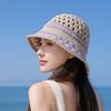 Summer Knitted Bucket Hat With Sun Protection And Breathability For Casual Outdoor Wear