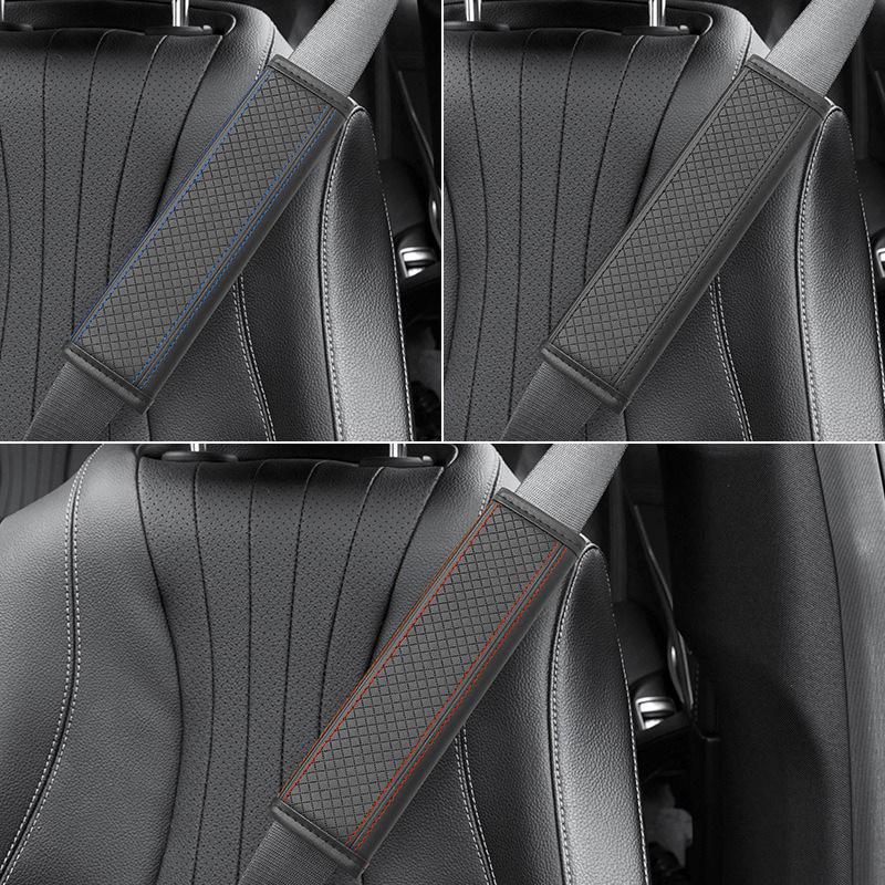 Leather Universal Car Seat Belt Shoulder Pad - Protective Cover