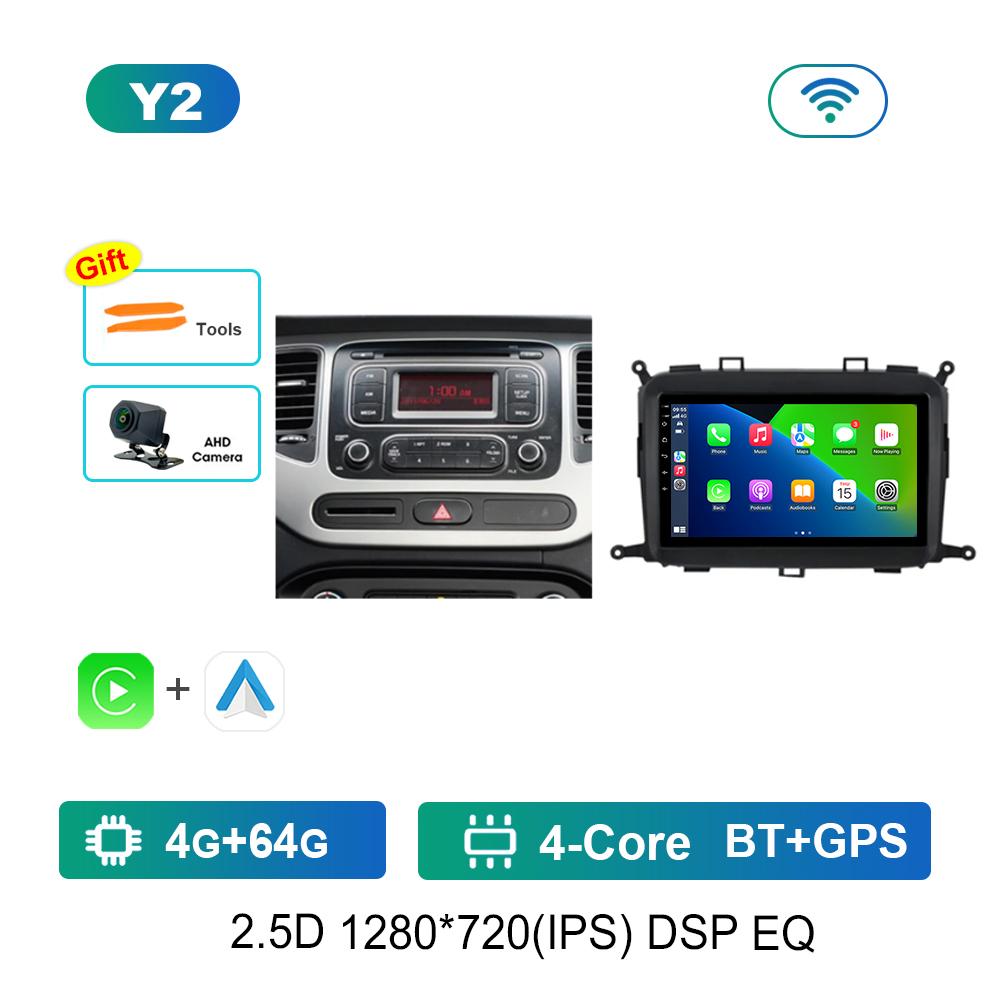 9'' Car Radio Multimedia Player for Kia Carens RP 3 III 2013 - 2018 GPS Navigation WiFi BT Android System 4G Carplay Head Unit