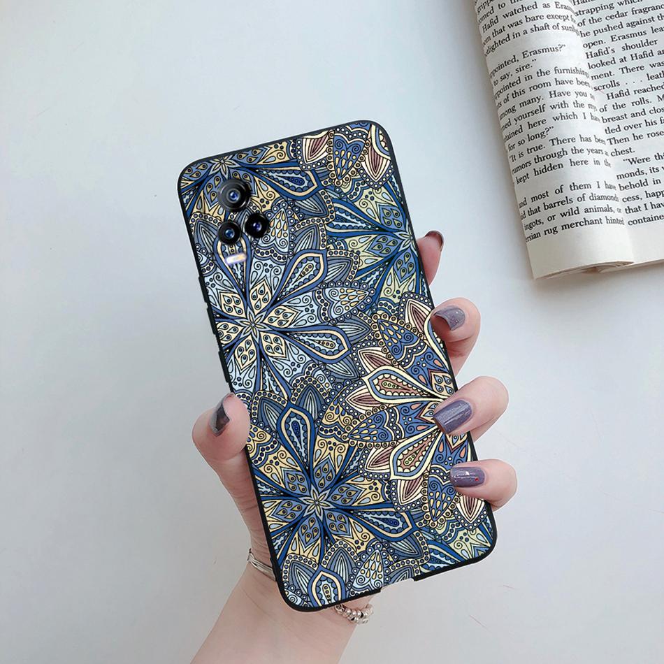 Para Funda Vivo V21e 2021 Gato Flor Suave TPU Fundas de Teléfono Para Vivo V21 V 21 V 21e 4G 5G V2061 V2066 V2108 V2050 Cubierta Trasera Fundas