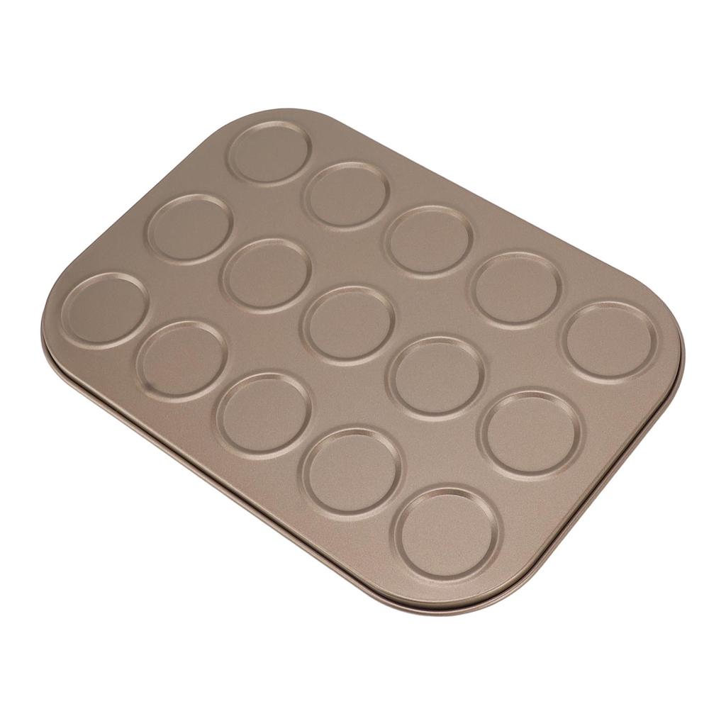 Muffin Top Pan Macaron Bakeware Pan Muffin Tray Baking Mold Carbon Steel Bakeware for Oven Baking Gold