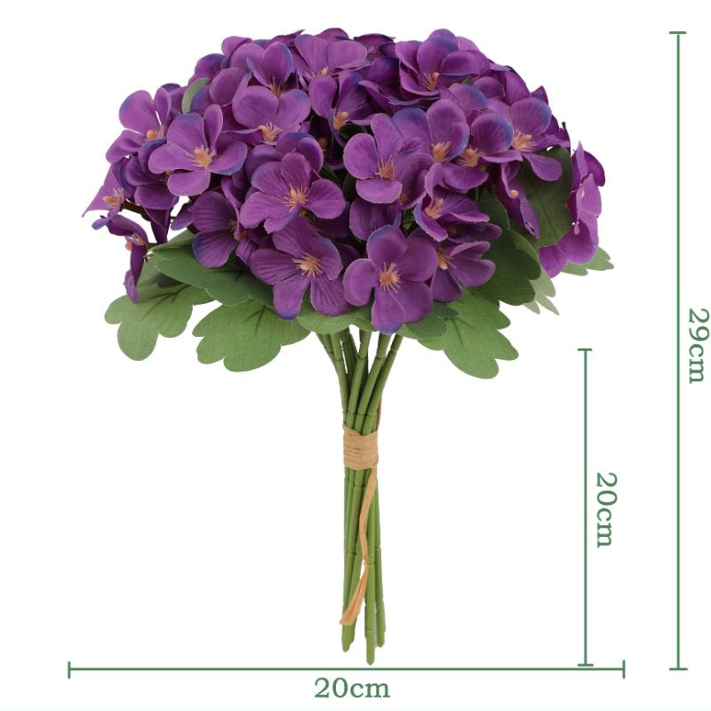 

12PC/Bundle Silk Hydrangea Flowers Bridal hand Bouquet Retro Table Vase Flower Decor for Wedding Decora Room Balcony DIY Bouquet