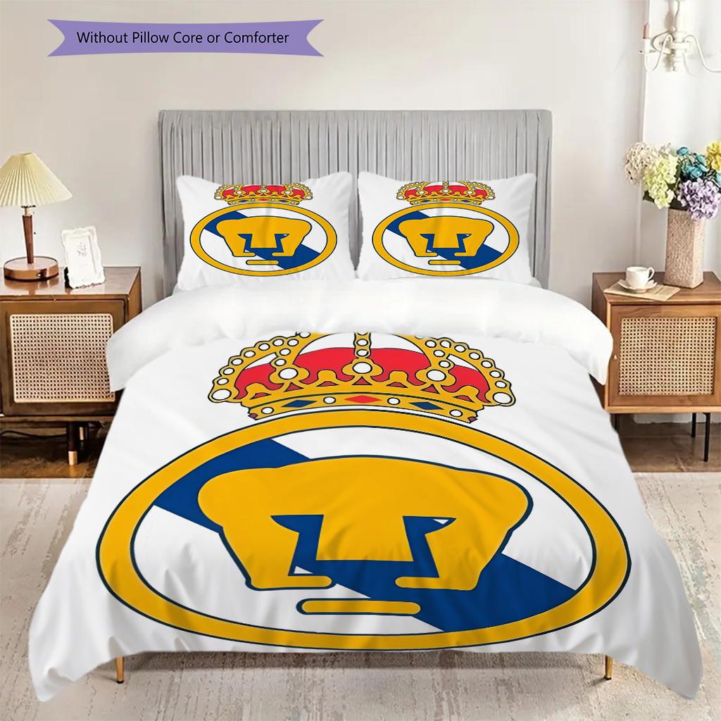 Pumas UNAM Pattern Bedding Quilt Set Quilt Cover Pillowcase Home Decoration Birthday Gift (1 * duvet cover + 2 * pillowcase, without core)