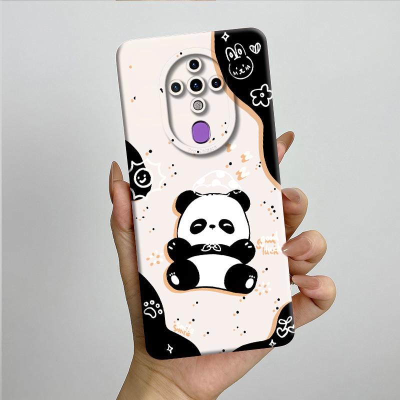 For Tecno Spark 6 KE7 Case Spark6 Silicone TPU Soft Phone Casing Sweet Painted Printed Shockproof Protective Back Cover