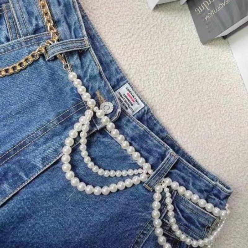 Waist Chain - Women's Fashion Minimalist Multi-layer Pearl Thin Belt