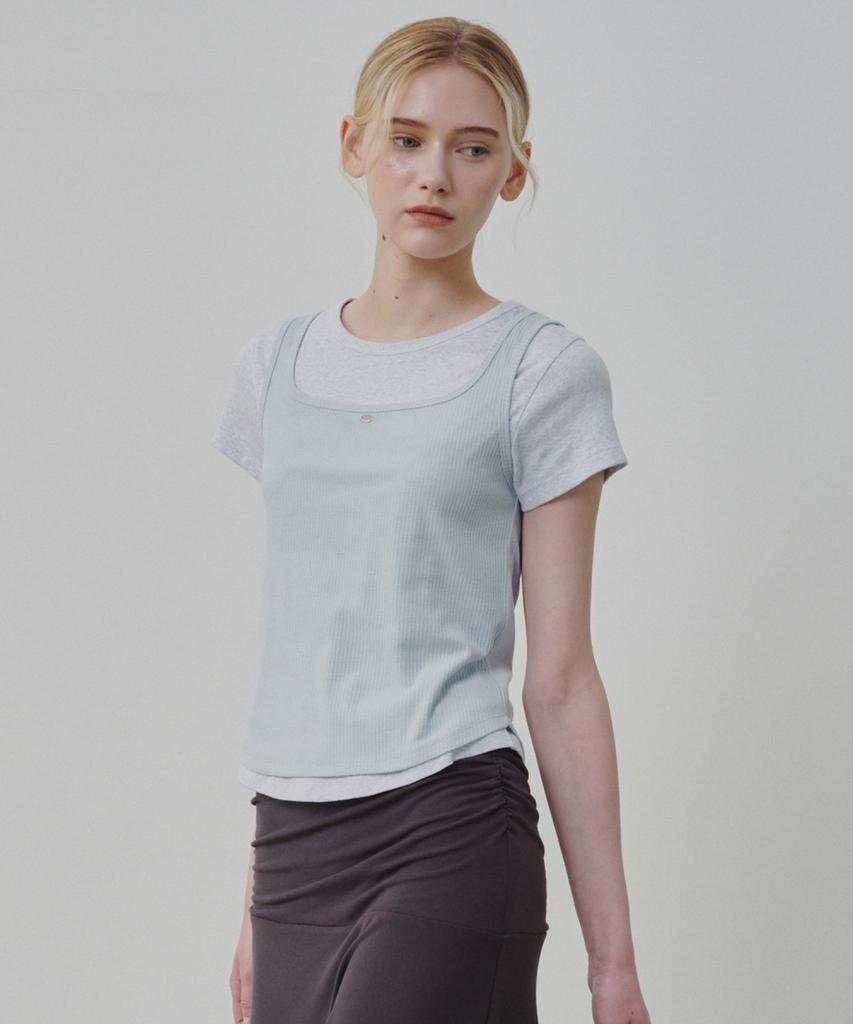 Ollibeudeollibeu Slim Ribbed Sleeveless Oe6Me4380