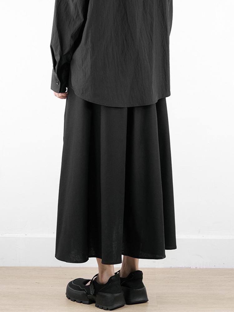 XITAO Hollow Out Contrast Color Pocket Skirt HQQ2441