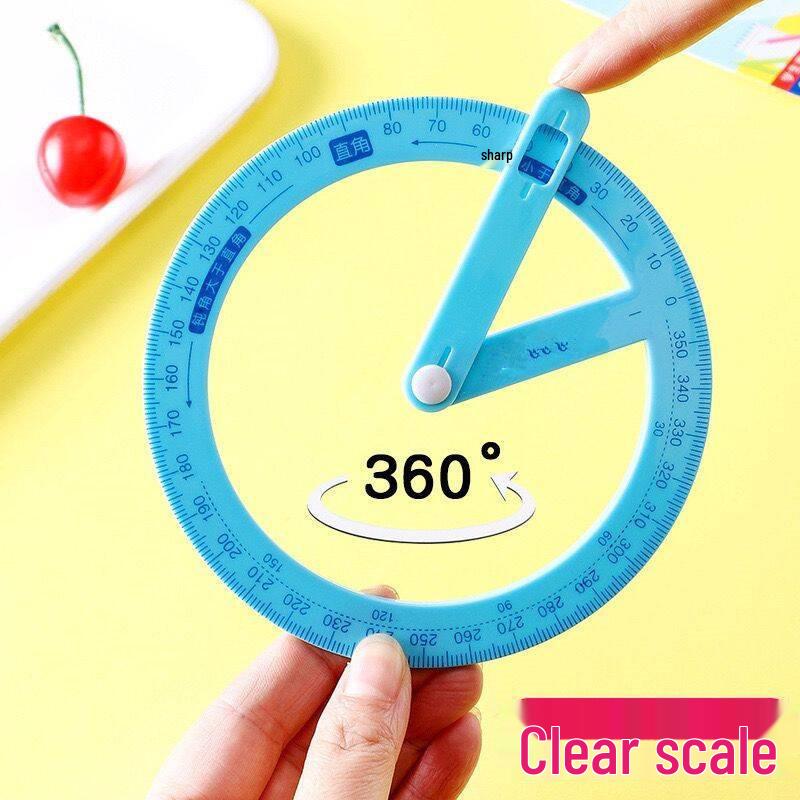 Multi-Functional Protractor Set for Elementary Schools: Demonstrates Right, Acute & Obtuse Angles