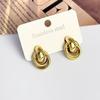 Stainless Steel Star Hoop Earrings for Women Girls Vintage Simple Zircon Paved Earrings Daily Wearing Party Jewelry Gift