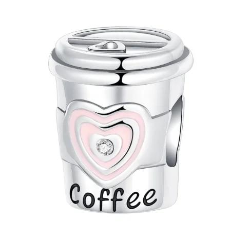 Classic Coffee Cup Charm Bead Components Tea Cup Bead Components Compatible With Authentic Original Bracelet High Quality Fine Jewelry Necklace